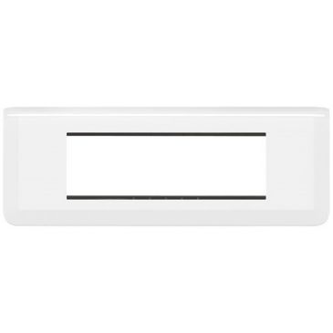 Plaque avec support pour 6 modules - Mosaic - montage horizontal - entraxe 