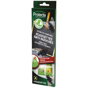 Anti-mouches plaquette adhésive vitre lot de 4