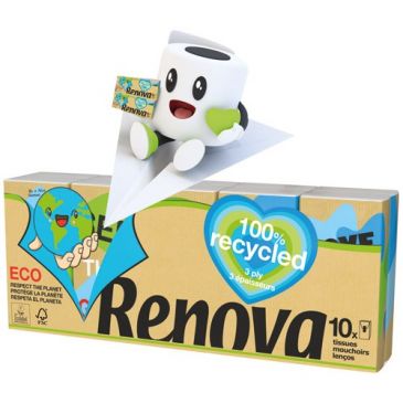Mouchoirs rénovagreen étuis 10x10