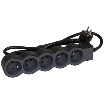 Multiprise FB 5x2P+T standard 3m 1.5mm² noir