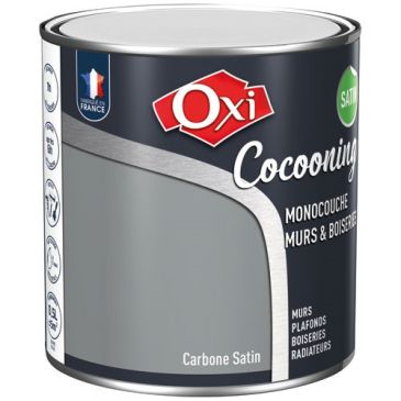 Peinture murs et boiseries 0.5 L carbone satin
