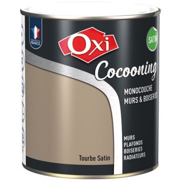 Peinture murs et boiseries 2.5 L tourbe satin