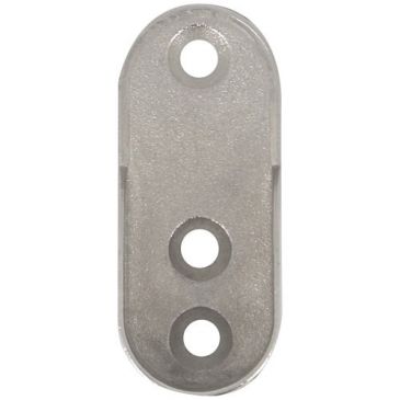 Naissance entre murs - My dressing - ovale 30 x 15 mm - chrome - lot de 2