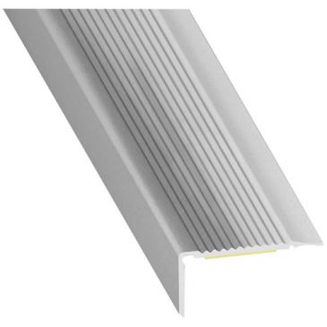 Nez de marche adhésif aluminium incolore 45 x 23 mm x 1 m