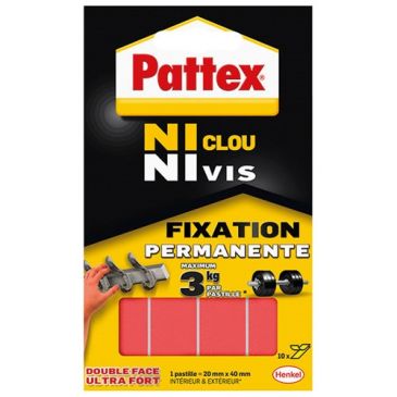 Ni clou ni vis 10 pastilles détachables