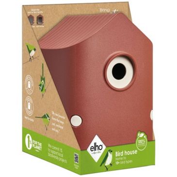 Nichoir Cosy pour oiseaux 18 cm rouge toscane