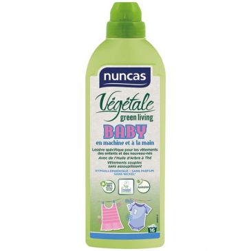 Nuncas vegetale lessive baby 750ml, Ecolabel EU.