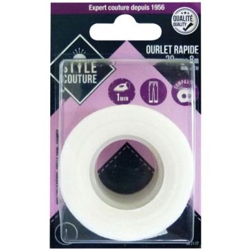 Ourlet rapide qualité supérieure 8mx20mm