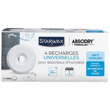Pack recharge de 4 tablettes pour absorbeur humidité 500 g