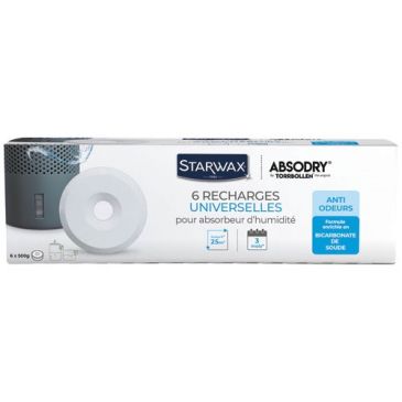 Pack recharge de 6 tablettes pour absorbeur humidite 500 g