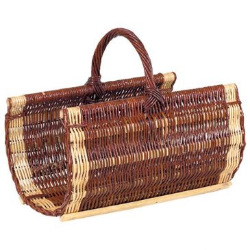 Panier à bûches 50 x 37 cm Brut & Blanc