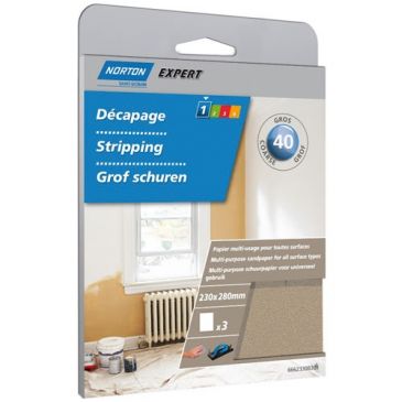 Feuille multi-usages - grain de 40 - spécial décapage - usage courant - L :