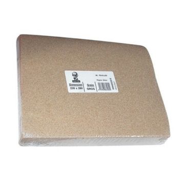 Papier de verre - silex - grain fin - spécial finition - L : 280 mm - l : 2
