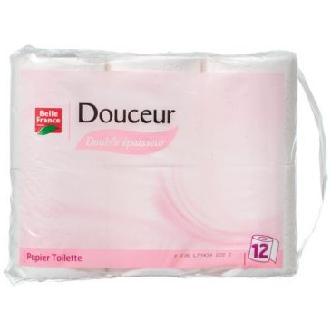Papier wc 12 rouleaux 2plis ouate Belle France