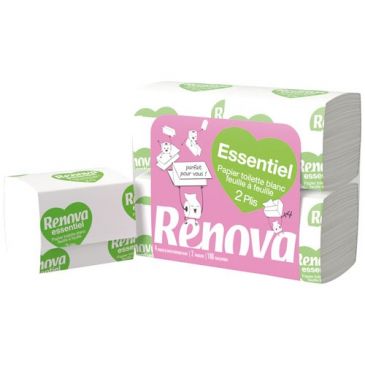Papier wc 4 paquets blanc 2 plis renova