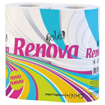 Papier wc 4 rouleaux blanc 2plis renovagreen
