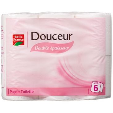 Papier wc 6 rouleaux 2plis ouate Belle France