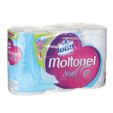Papier wc 6 rouleaux assortis 3 plis Moltonel
