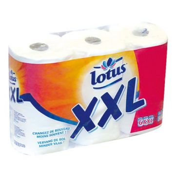 Papier wc 6 rouleaux blanc xxl LOTUS