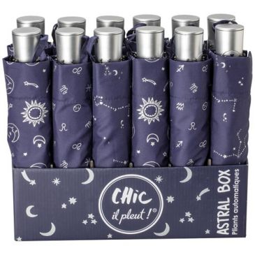 Parapluie femme mini automatique léger imprimé Astral