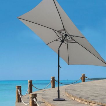 Parasol 1/2 acier 1/2 alu 300x200cm