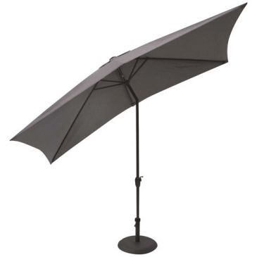 Parasol droit mat alu. 38mm manivelle 300x200cm antharcite
