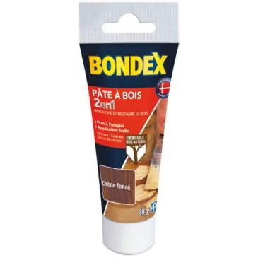 Pâte à bois tube 80 g chêne foncé