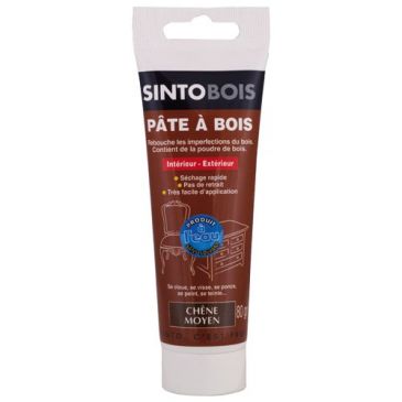 Pâte à bois Sintobois à l'eau pâte 80g chêne moyen