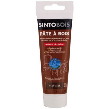 Pâte à bois Sintobois à l'eau pâte 80g merisier