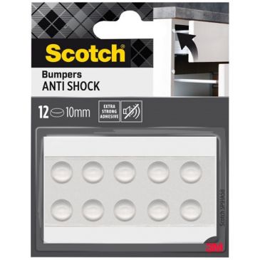 Butée adhésive - patin antichoc - anti-bruit - diamètre 10 mm - transparent