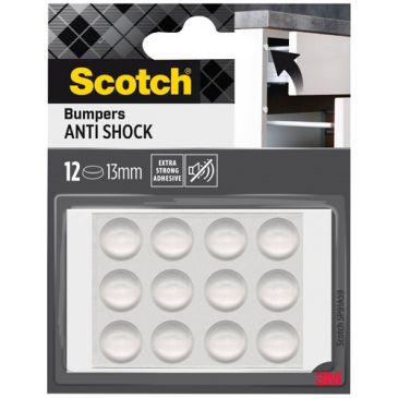 Butée adhésive - patin antichoc - anti-bruit - diamètre 12 mm - transparent