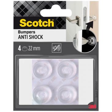 Butée adhésive - patin antichoc - anti-bruit - diamètre 22 mm - transparent