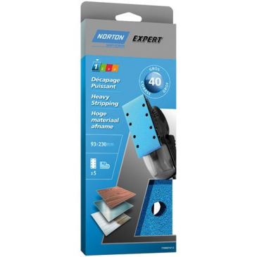 Patin expert - perforés - pour ponceuse vibrante à pince - grain de 40 - dé