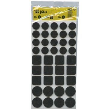 Patin glisseur - feutre plypropylène - marron - assortis - lot de 120