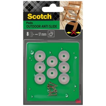 Patin glisseur - à visser - plastique - diamètre 17 mm - lot de 8