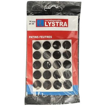 Patins feutres adhésifs marrons ø 16 mm x20