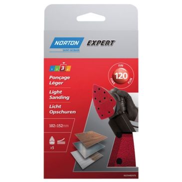 Patin auto-agrippant - multi-ponceuses - grain de 120 - ponçage léger - L :