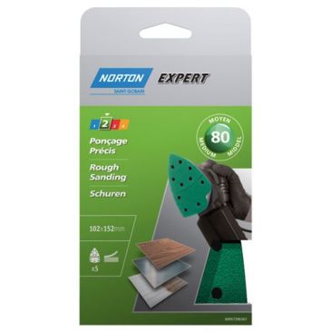 Patin auto-agrippant - multi-ponceuses - grain de 80 - ponçage puissant - L