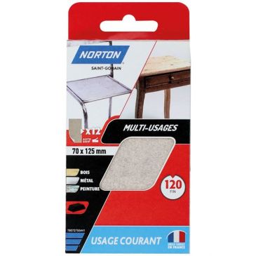 Patin - abrasif multi-usages - grain de 120 - spécial finition - usage cour