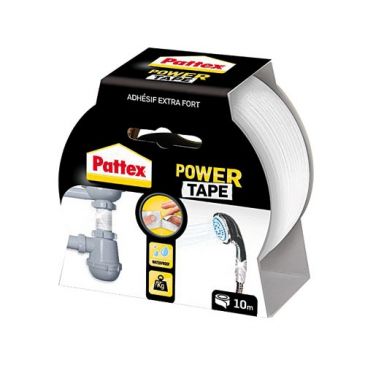 Pattex adhésif Power tape blanc étui 10m