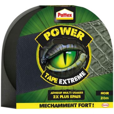 PATTEX CROCODILE POWER - Tape Extreme Noir 20m - 50mm