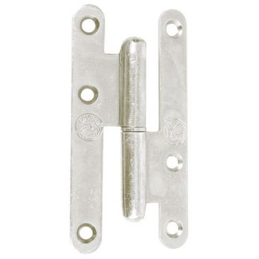 Paumelle de Paris bois bouts ronds - droite - H 110 mm - l : 55 mm - zingué