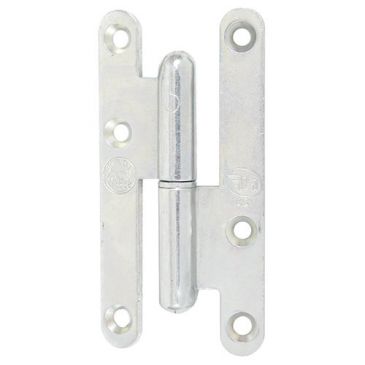 Paumelle de Paris bois bouts ronds - droite - H 95 mm -  l : 45 mm - zingué