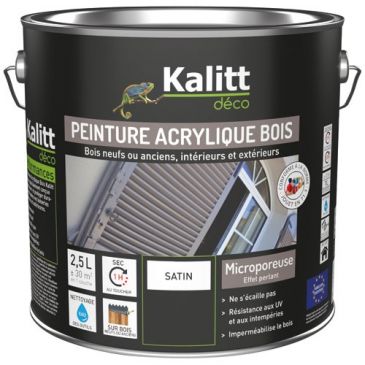 Peinture microporeuse 2,5 L Extérieur Bois Satin - Vert Basque