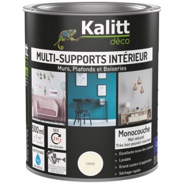 Peinture multi-supports 0,5 L Acrylique Mat - Craie