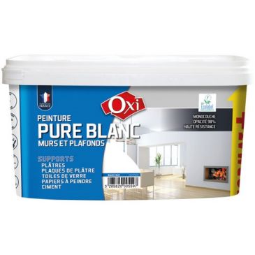 Peinture Pure Blanc murs et plafonds acrylique 3 L blanc mat