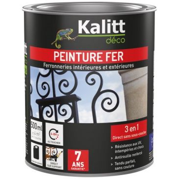 Peinture fer  3 en 1 intérieur et extérieur 0,5 L Brillant - Vert Sapin