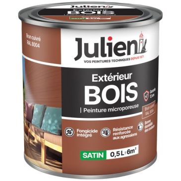 Peinture Julien bois microporeux brun cuivre 0.5l