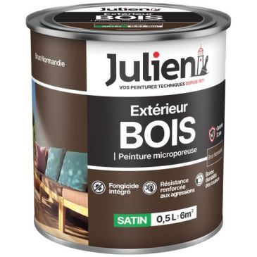 Peinture Julien bois microporeux brun normandie 0.5l