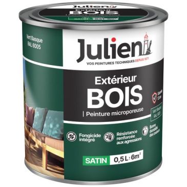 Peinture Julien bois microporeux vert basque 0l5